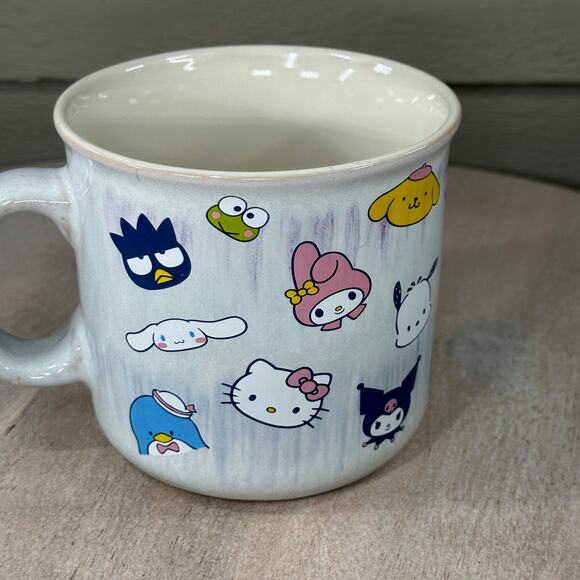 Hello Kitty Friends Ceramic Mug Glaze Face Wrap Around Design Gray Collectible - Picture 4 of 12
